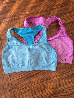 Champion Seamless Racerback Sports Bras - Turquoise & Magenta